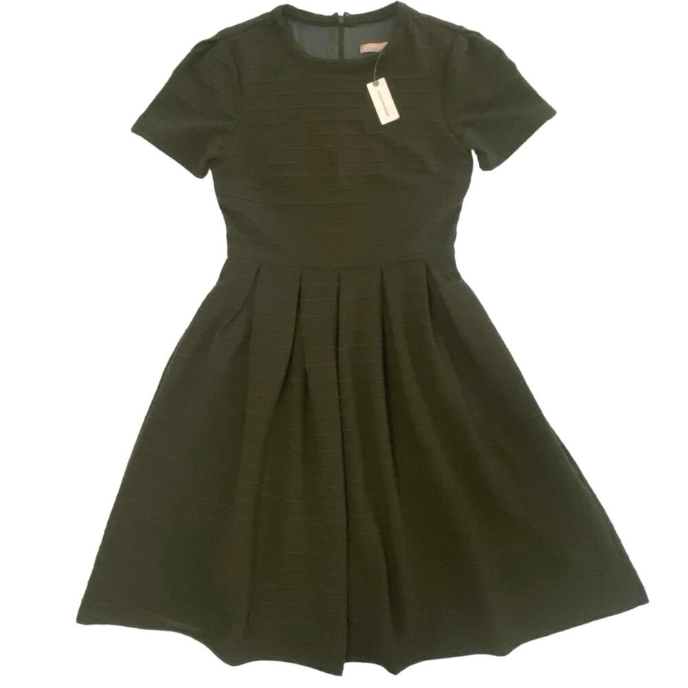 NWOT Anthropologie Hutch Maddie Mini Dress Ribbed Pleated Size Small